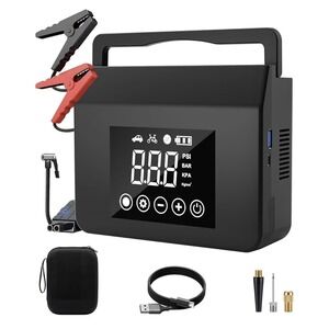 4000A Jump Starter with Air Compressor, 12V Portable Car Battery Charger,